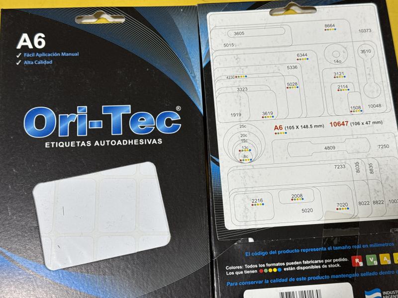 ETIQUETA ORI-TEC BLANCA 3121 - 31*21MM