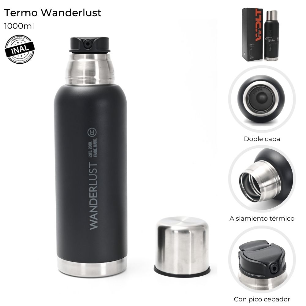 TERMO ACERO WANDERLUST 1 LTRS S/MANIJA