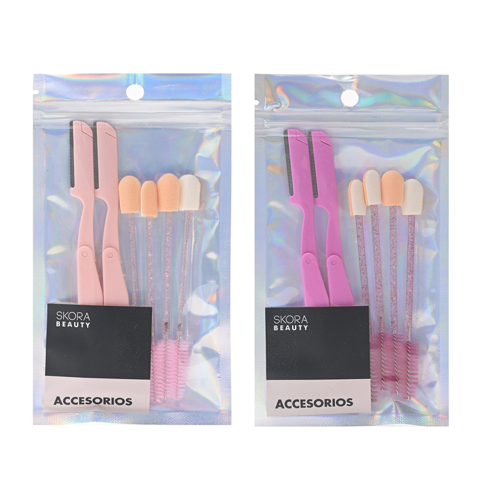 SET CEPILLO CEJAS/APLICADOR SOMBRAS/PERFILADOR X 6UNID
