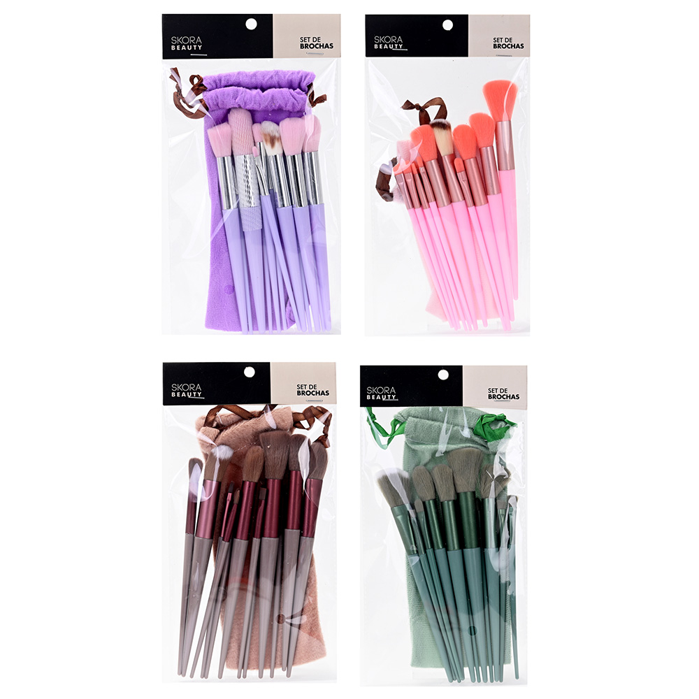 BROCHAS P/MAQUILLAJE EN ESTUCHE X 13 UNID