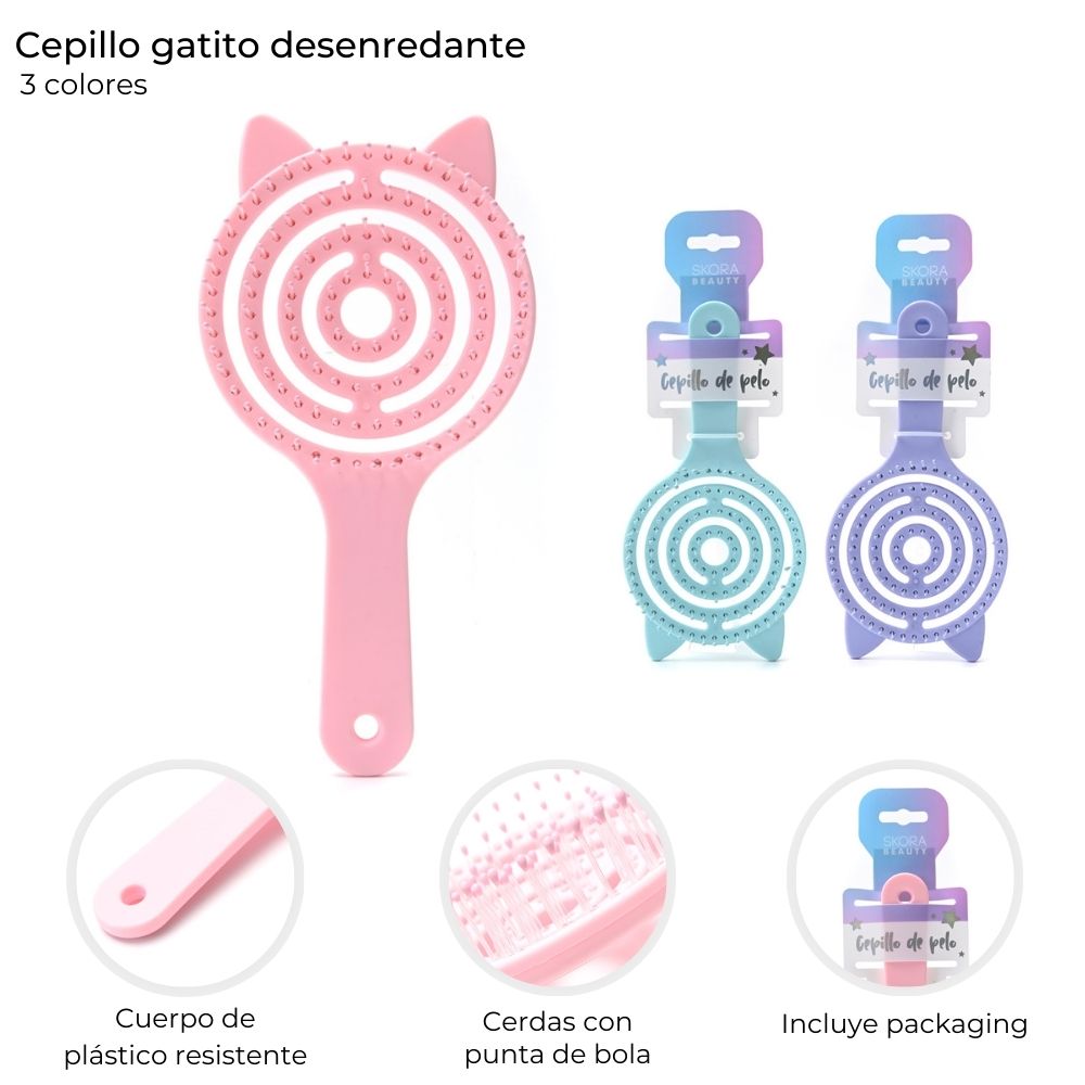 CEPILLO GATITO DESENREDANTE 19CM