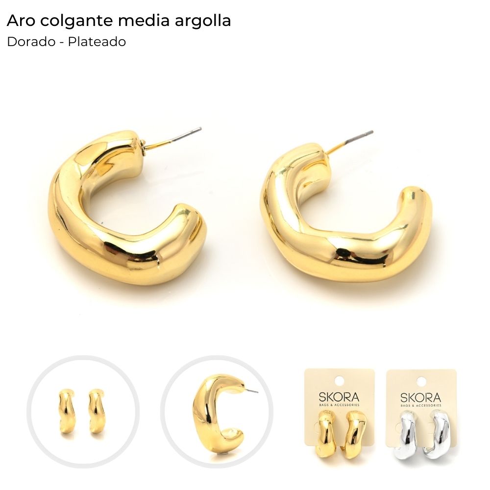 ARO COLGANTE ARGOLLA IRREGULAR PASANTE X PAR