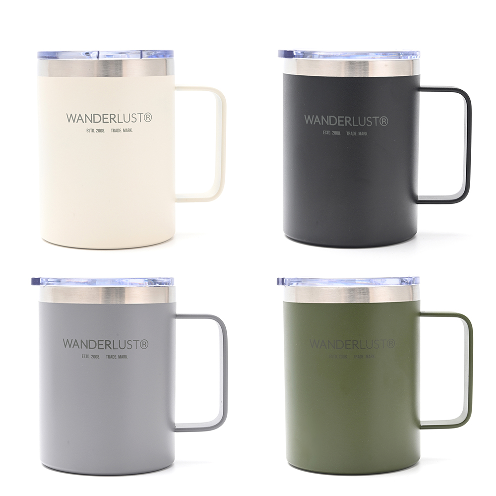 VASO TERMICO C/MANIJA 360 ML WANDERLUST C/TAPA E/CAJA