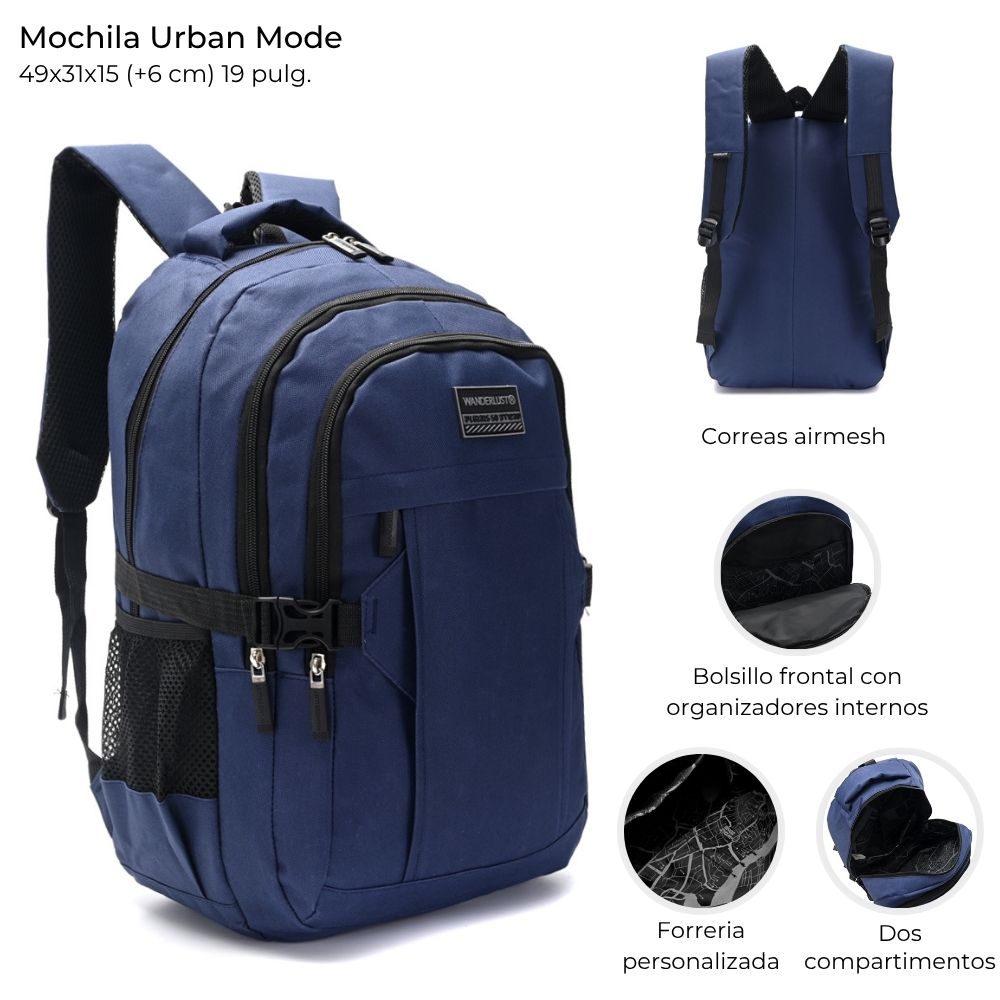 MOCHILA URBAN MODE C/ORG INTERNOS 19