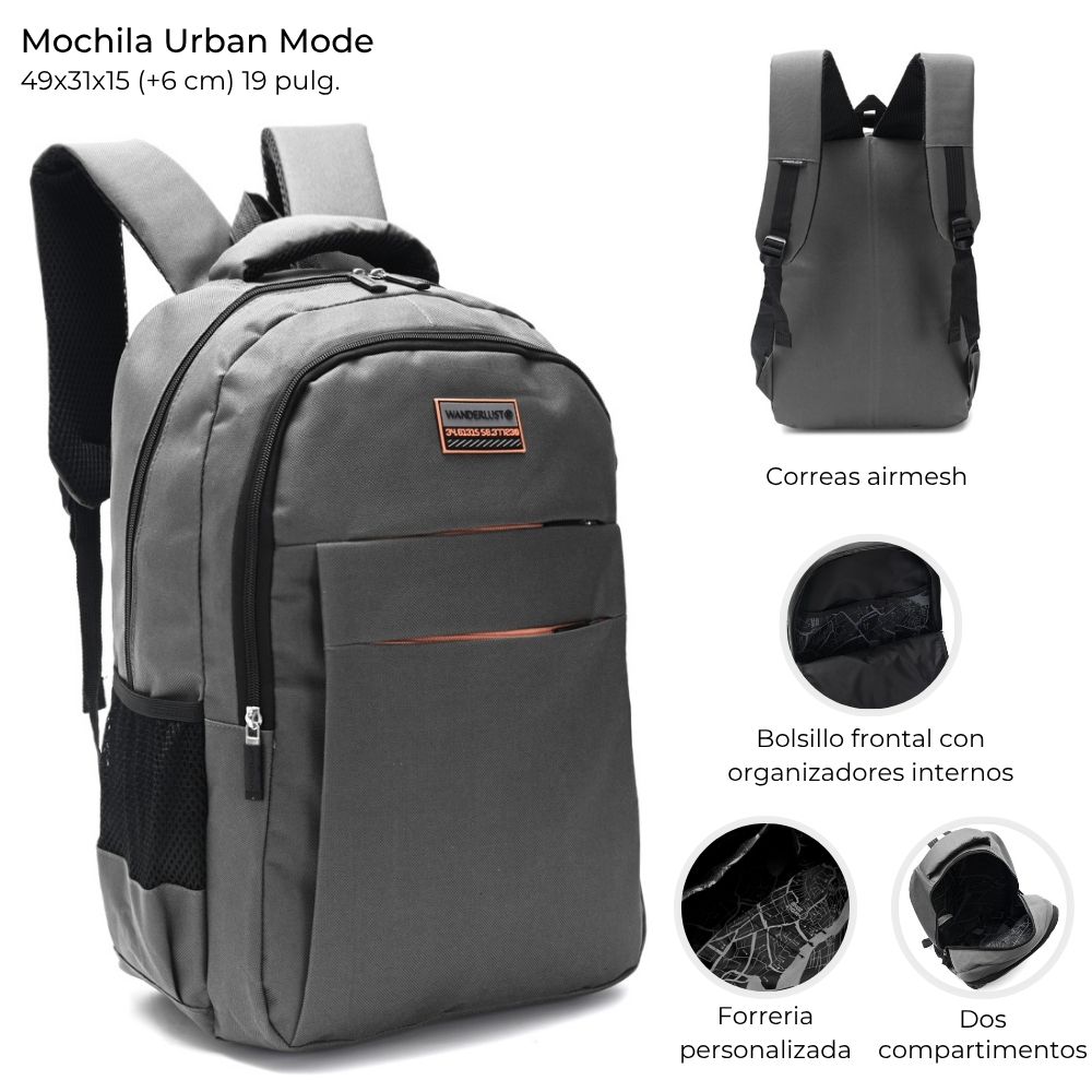 MOCHILA URBAN MODE C/ORG INTERNOS 19