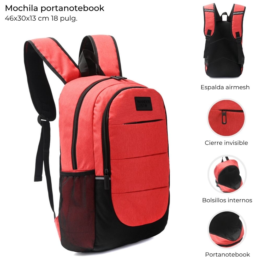 MOCHILA PORTANOTEBOOK C/BOLS INT 18