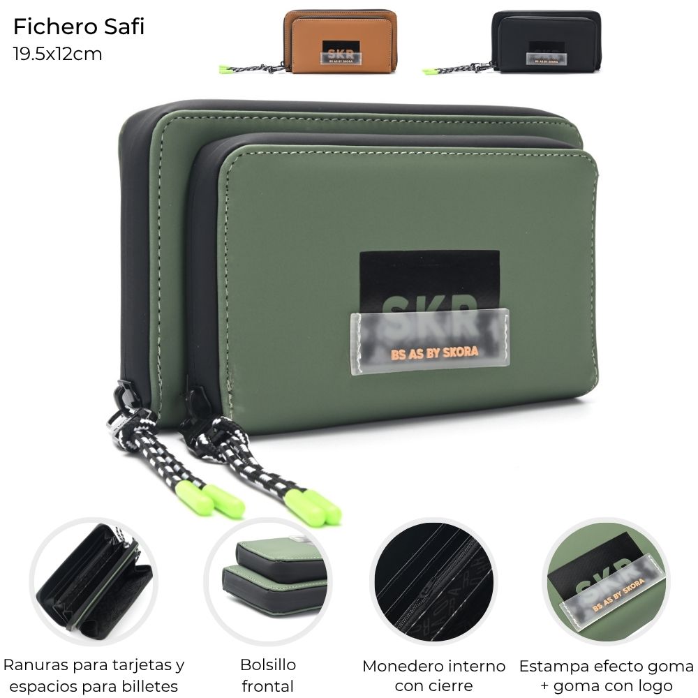 BILLETERA FICHERO 19*10 SAFI C/BOLS FRO E/CAJA