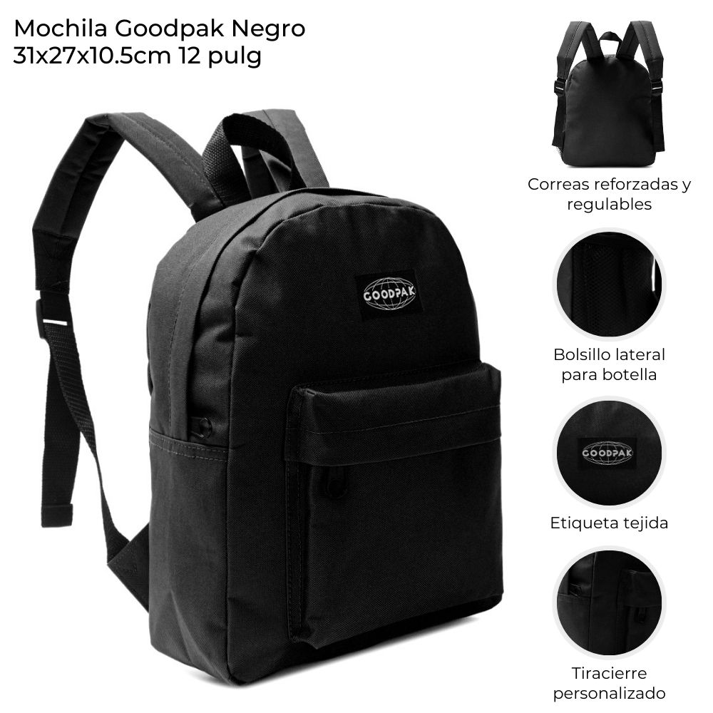 MOCHILA GOODPAK NEGRA 31*27*11