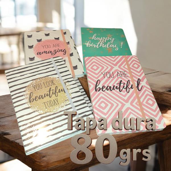 CUADERNO TAPA DURA A5 80GRS X 80HS