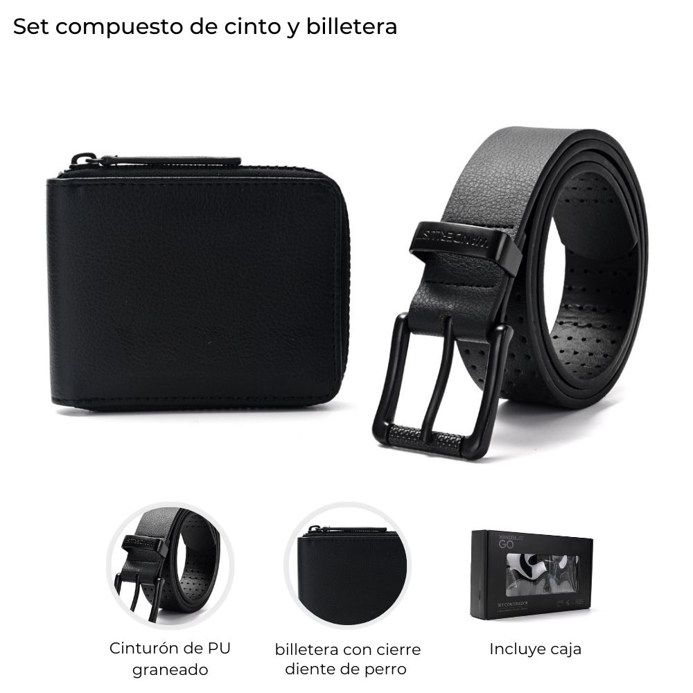 CINTO Y BILLETERA EN CAJA