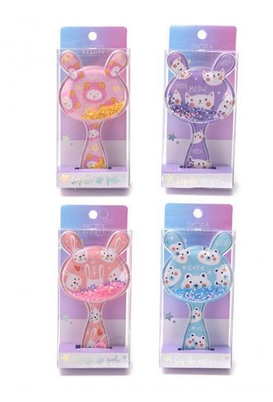 CEPILLO NEUMATICO F/CONEJITO TTE C/GLITTER EN CAJA