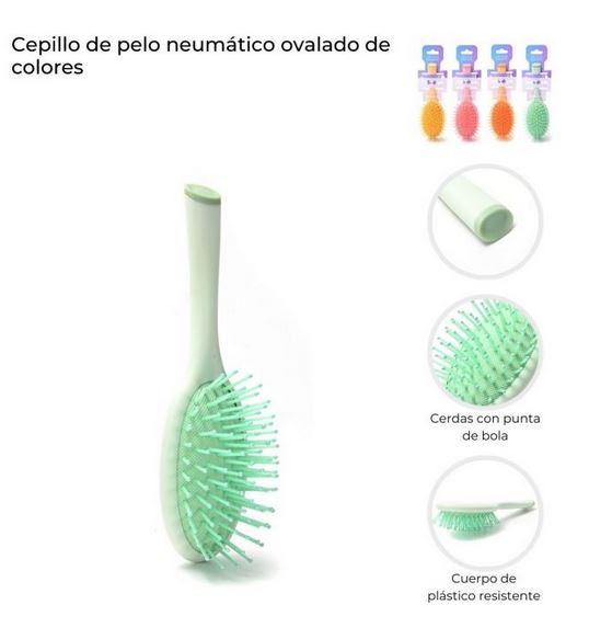 CEPILLO NEUMATICO OVALADO DE COLORES