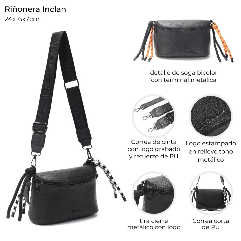 BANDOLERA INCLAN DOBLE CORREA 20*14*7