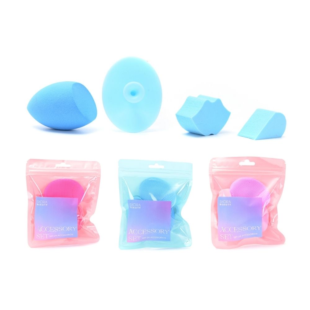 ESPONJAS Y LIMPIADOR FACIAL EN SET X 4 UNID