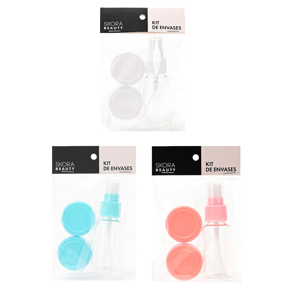 SET DE VIAJE * ENVASES P/RELLENAR X 3 UNID