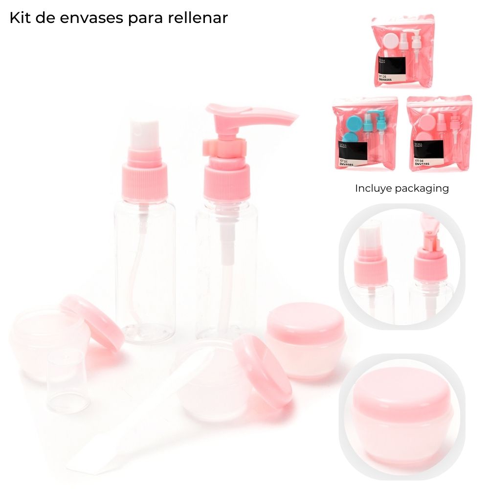 SET DE VIAJE * ENVASES P/RELLENAR X 5 UNID