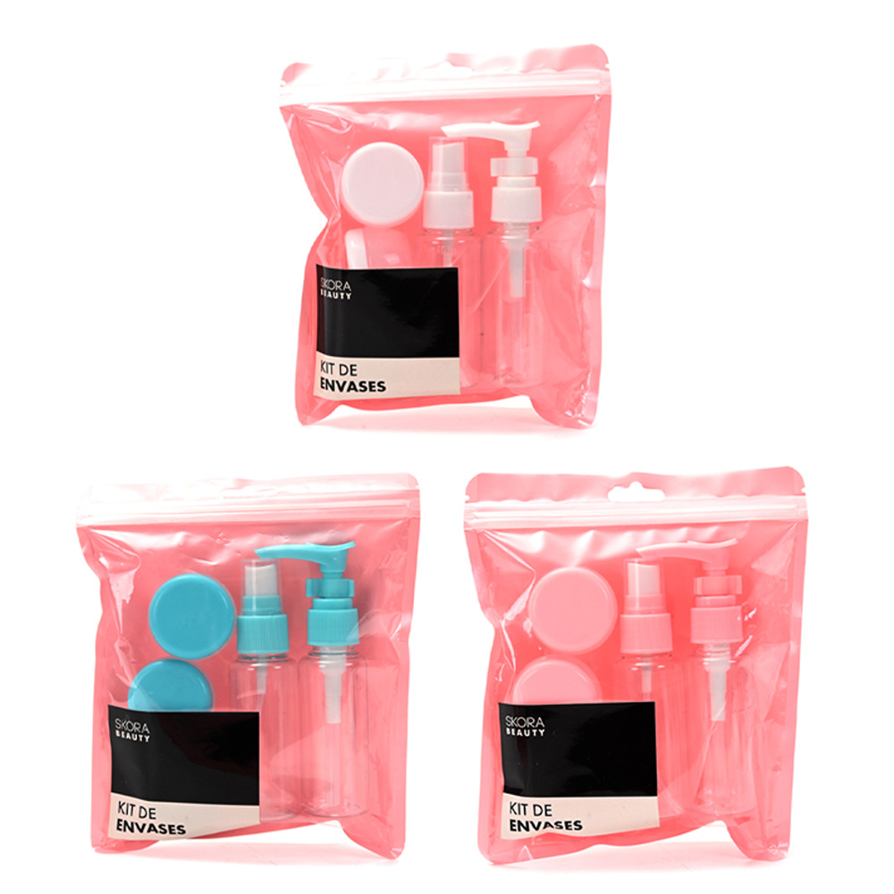 SET DE VIAJE * ENVASES P/RELLENAR X 5 UNID