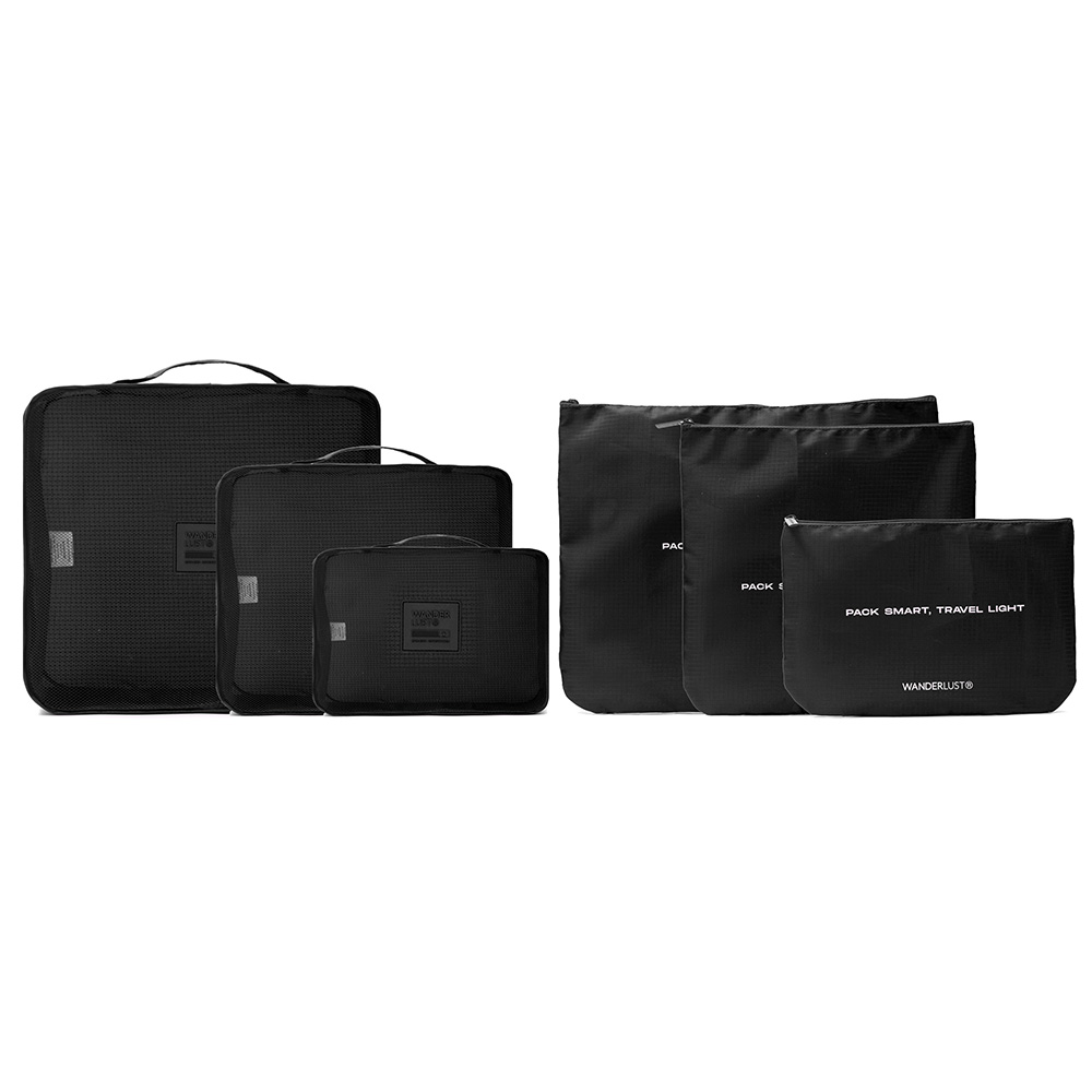 SET DE VIAJE * ORGANIZADORES X 6 PZ (TAMAÑOS DIFERENTES)