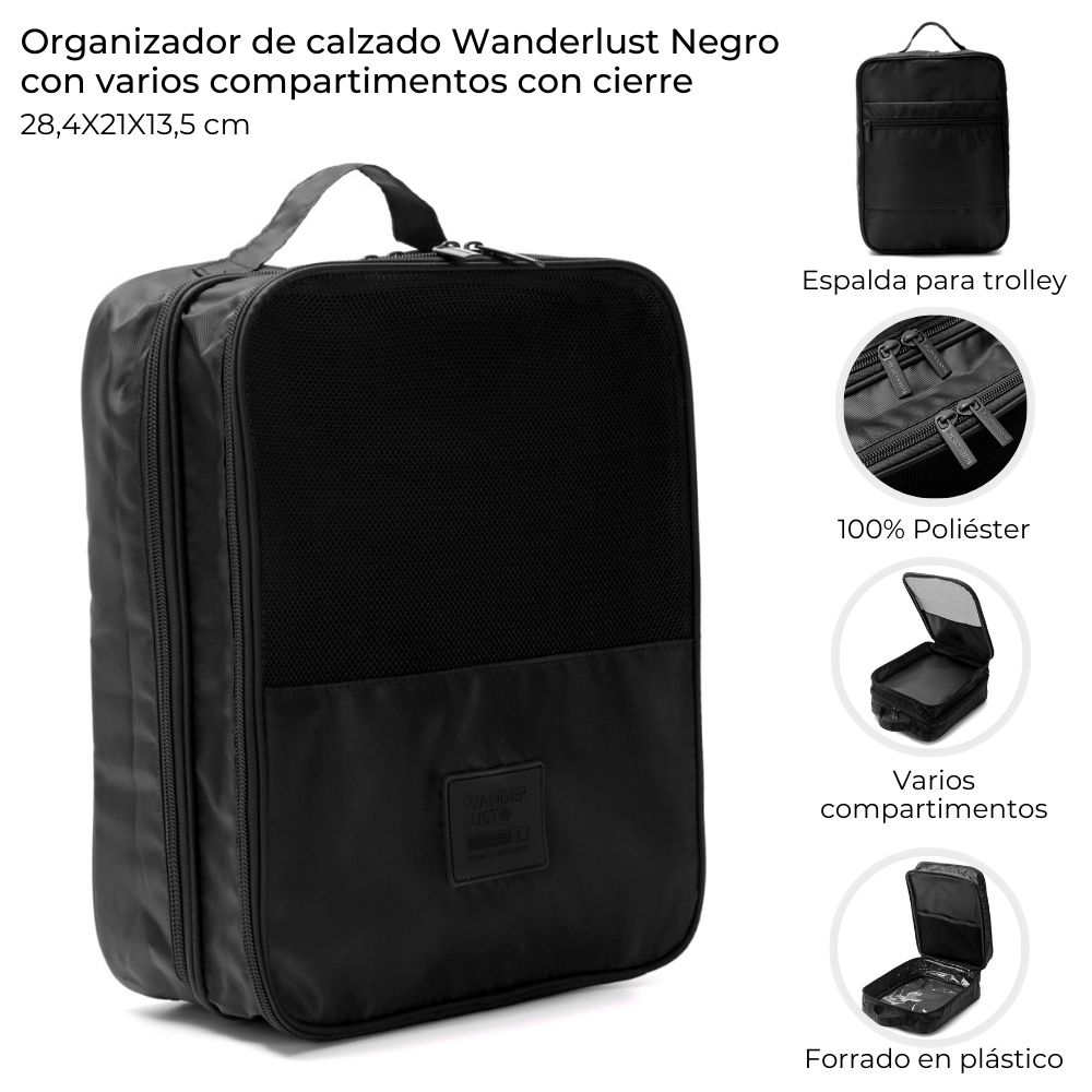 SET DE VIAJE * ORGANIZADOR C/VARIOS COMP C/CIERRE 29*21*14