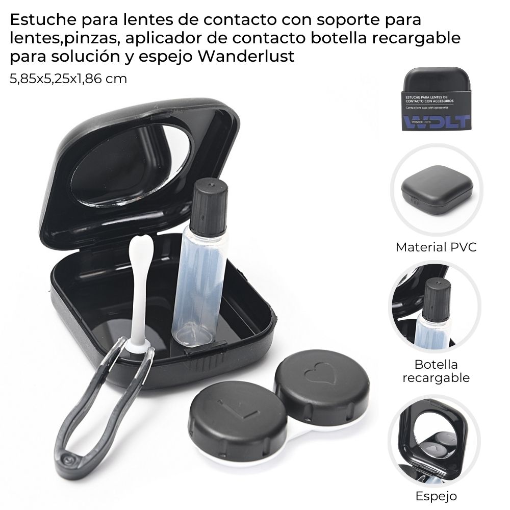 SET DE VIAJE * ESTUCHE P/LENTES DE CONTACTO 6*6*2