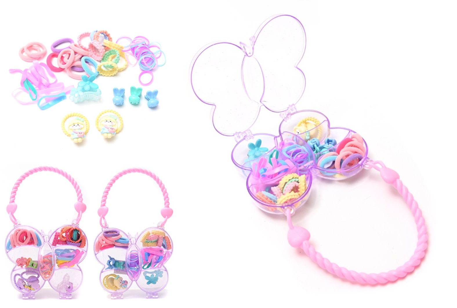 COLITAS + BROCHES+ TERMINALES EN ESTUCHE MARIPOSA