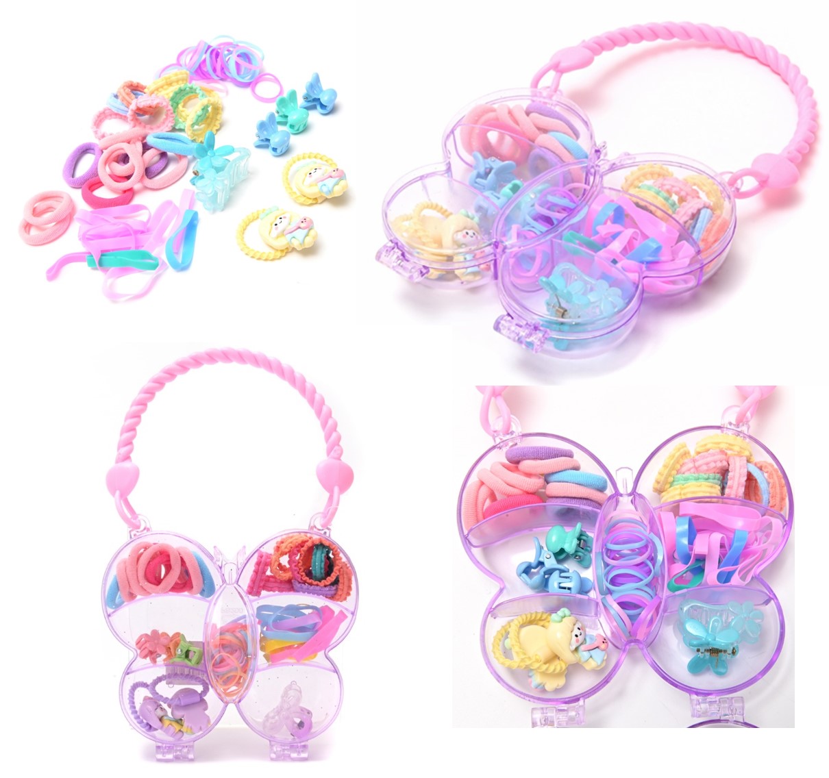 COLITAS + BROCHES+ TERMINALES EN ESTUCHE MARIPOSA