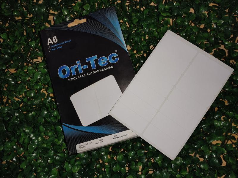 ETIQUETA ORI-TEC BLANCA 5020 - 50*20MM