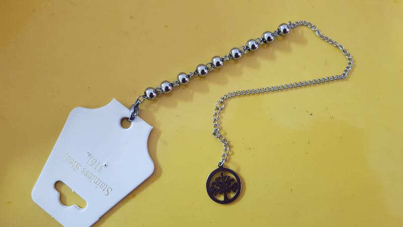 PULSERA A. QUIR LARGA PERLAS Y DIJE ARBOL