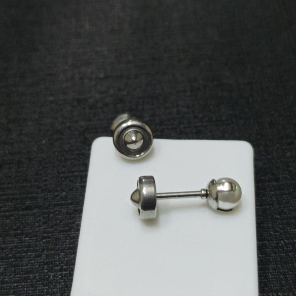 ARO ABRIDOR ACERO PERLA SOSTENIDA CHICA 3MM