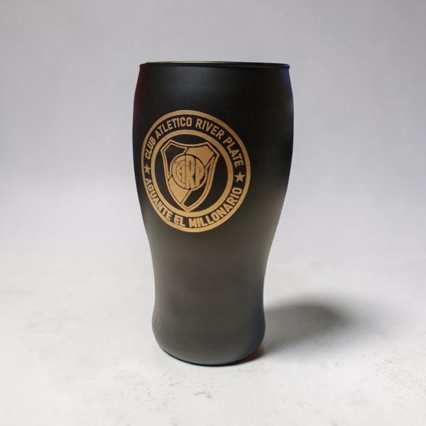 VASO VIDRIO NEGRO PINTA RIVER 540CC