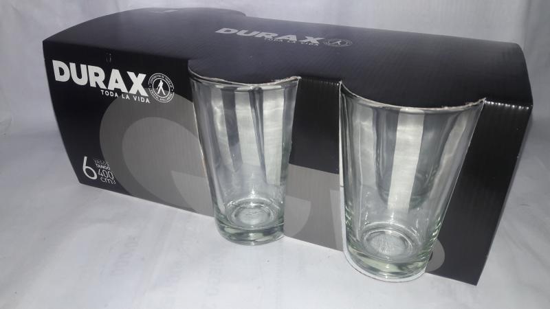 DURAX* VASO VIDRIO X 6 UNID TANGO 400CC