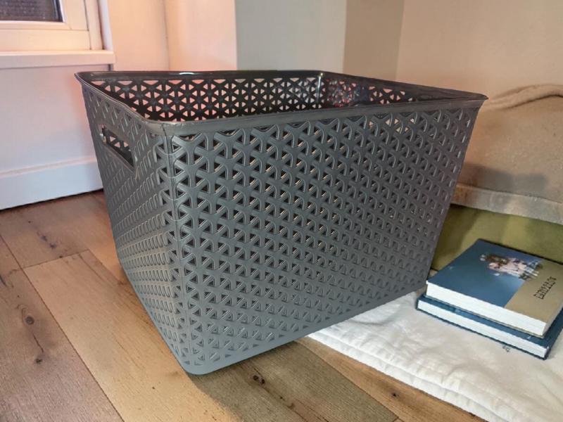 CANASTO ORGANIZADOR TRAMADO C/MANIJA 33*28*20CM