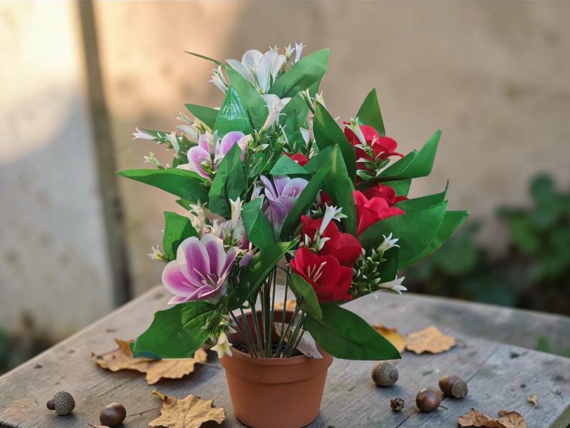 RAMO X 7 FLORES TIPO LIRIO/ASTROMELIAS 31 CM