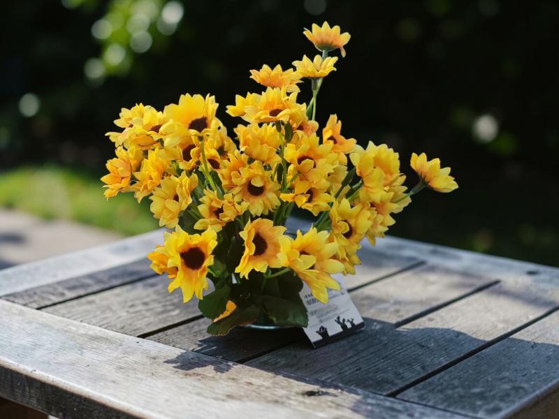 RAMO FLORES AMARILLAS X 24 FLORES 37 CM