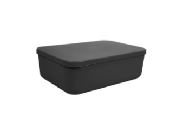 CAJA CANASTO MODERNA TAPA NEGRO N°4 3X26X8CM