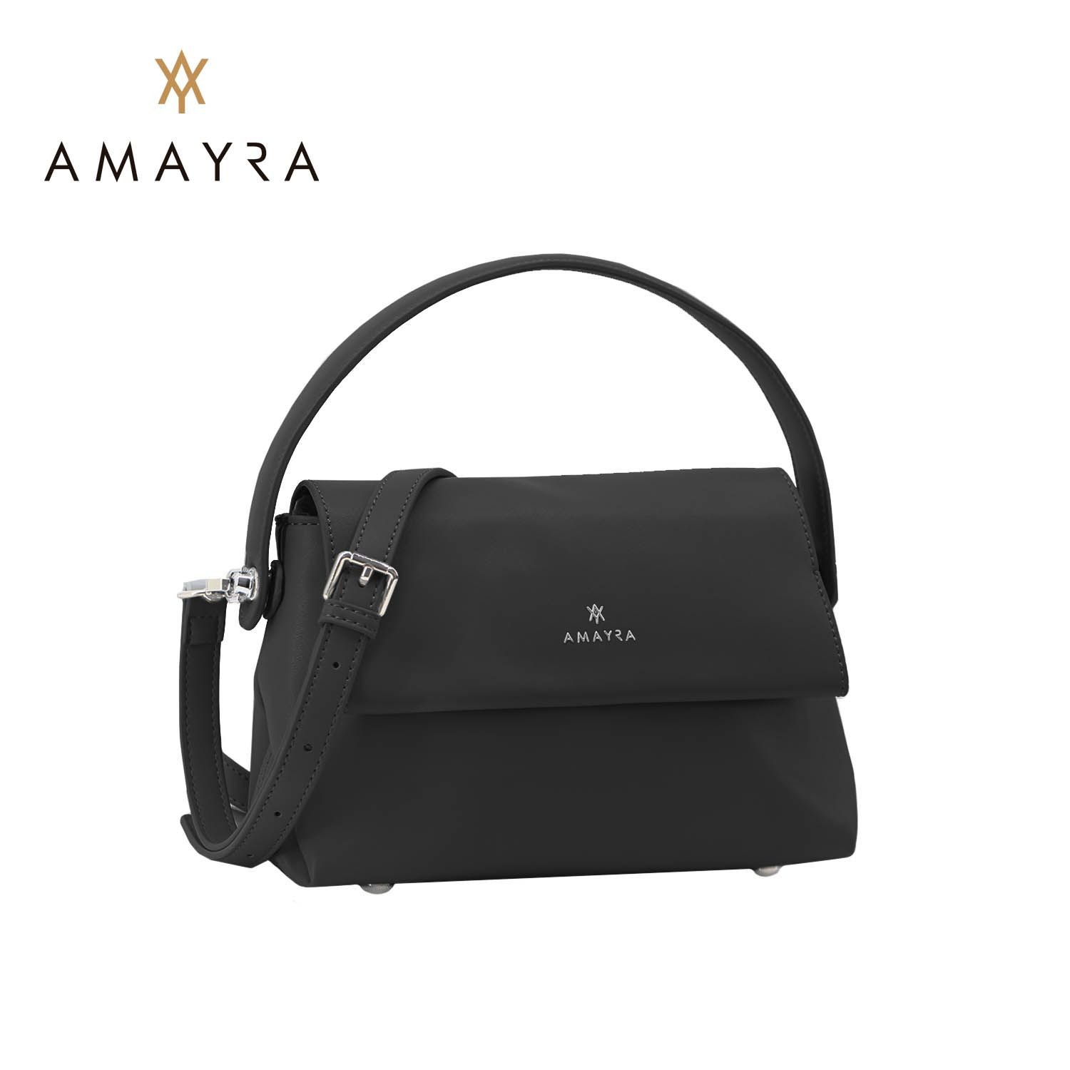 CARTERA AMYARA NEGRA C/SOLAPA 15.5X22X8CN