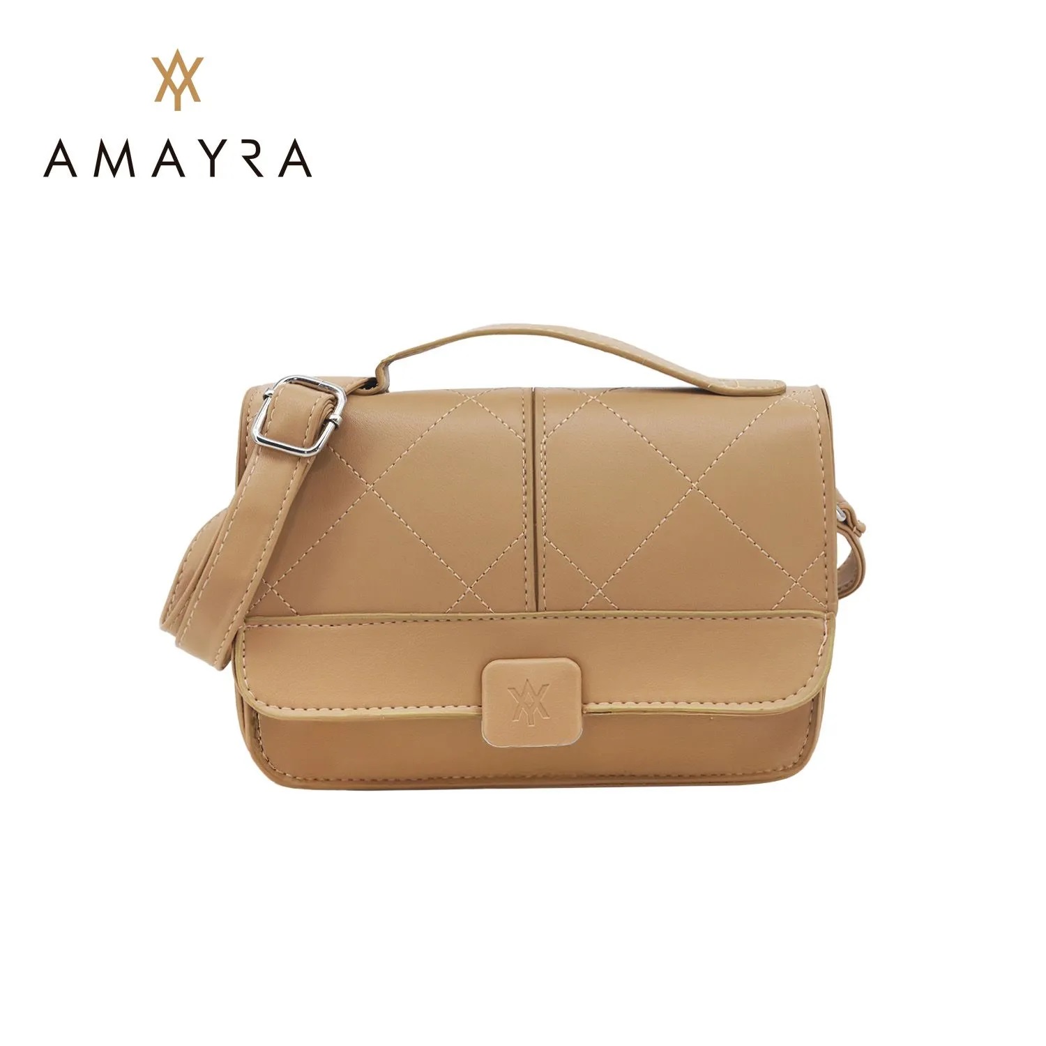 CARTERA AMAYRA CAMEL 15*22*8 C/SOLAPA Y BROCHE