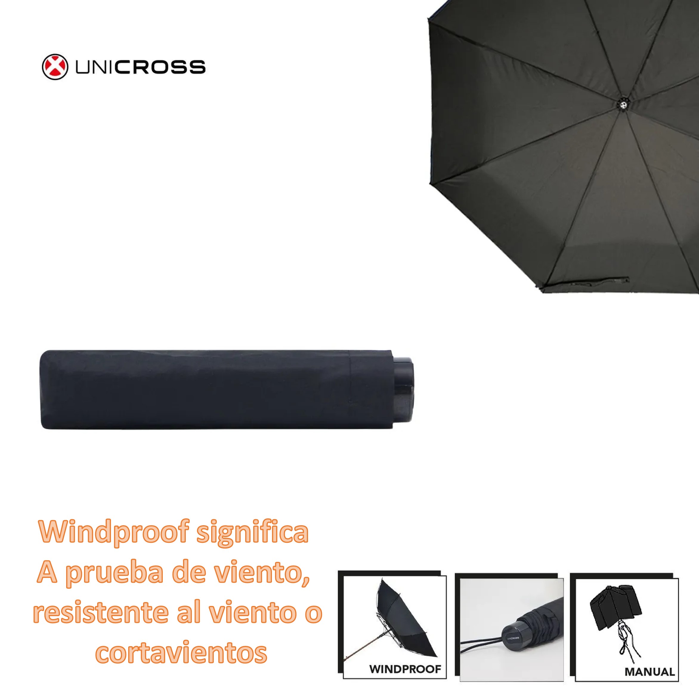 PARAGUAS CORTO MANUAL UNICROSS 21