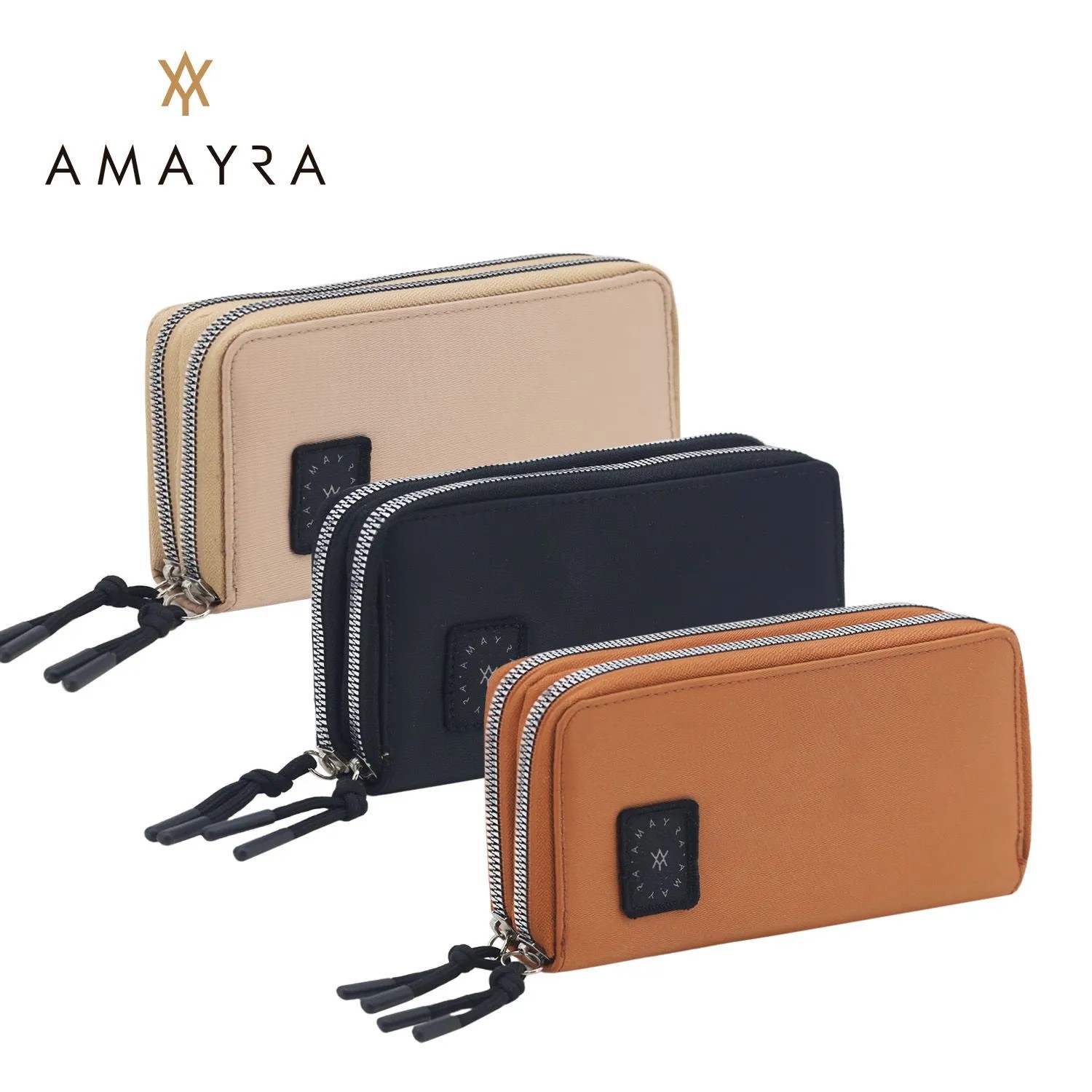 BILLETERA AMAYRA DOBLE CIERRE C/MARCA FRONTAL