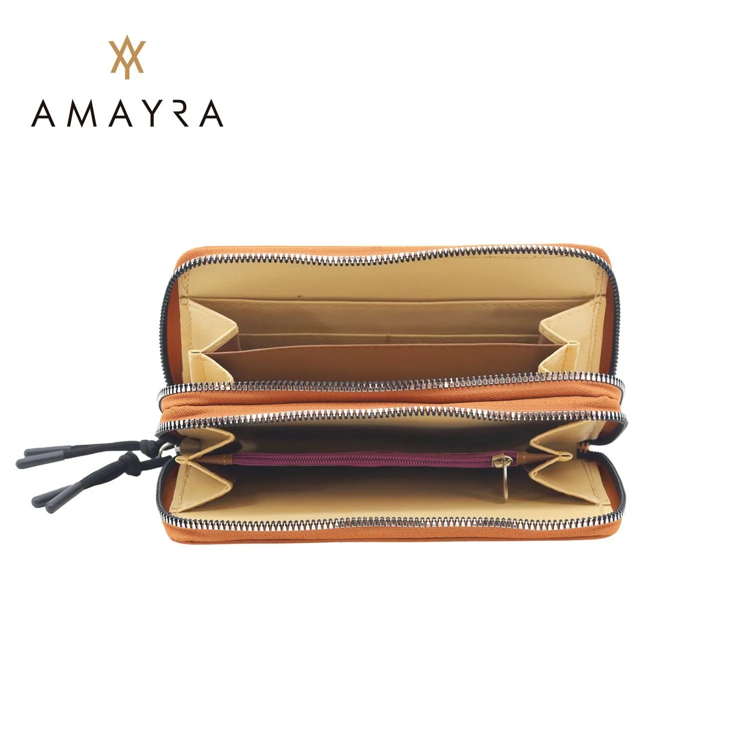 BILLETERA AMAYRA DOBLE CIERRE C/MARCA FRONTAL