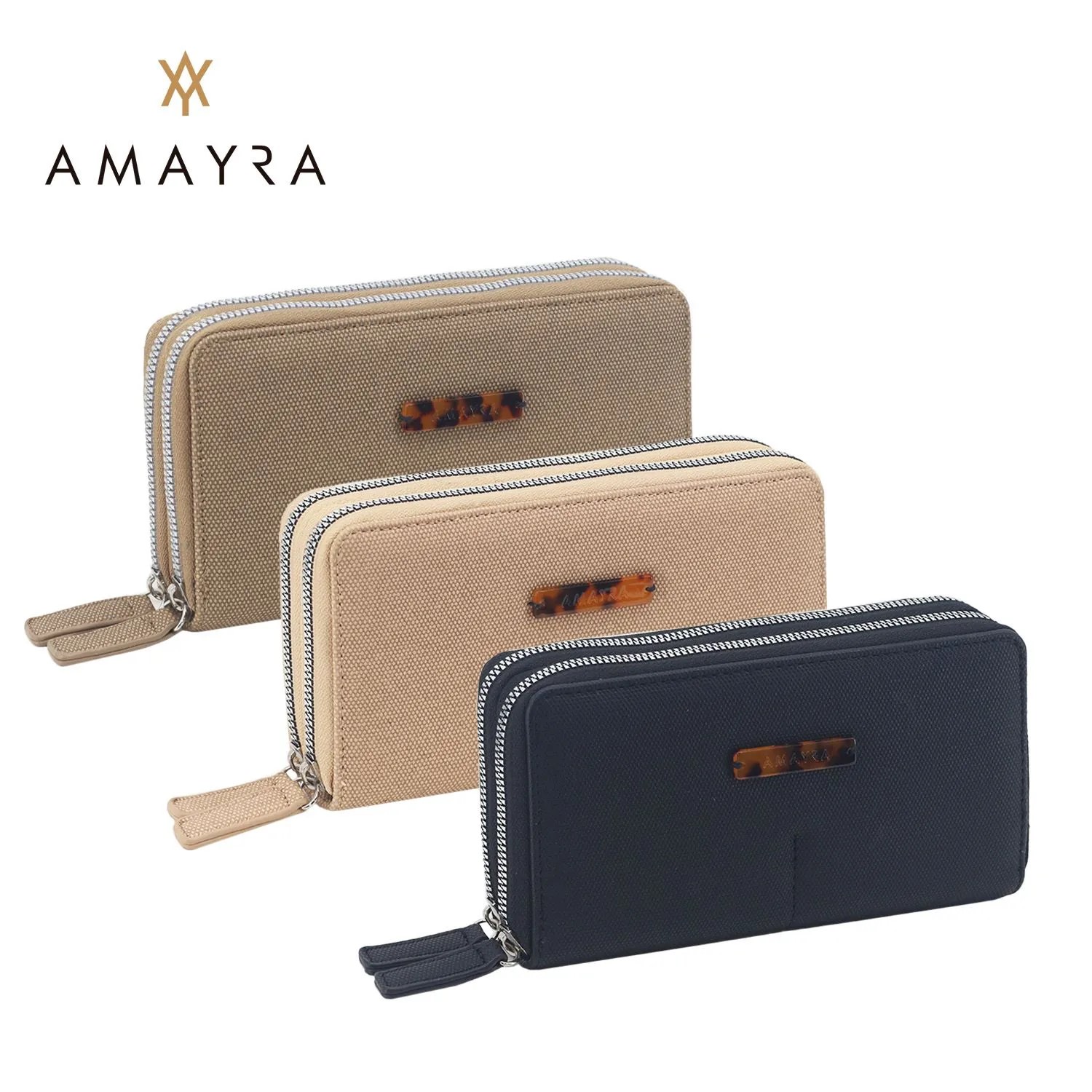 BILLETERA AMAYRA DOBLE CIERRE C/MARCA FRONTAL