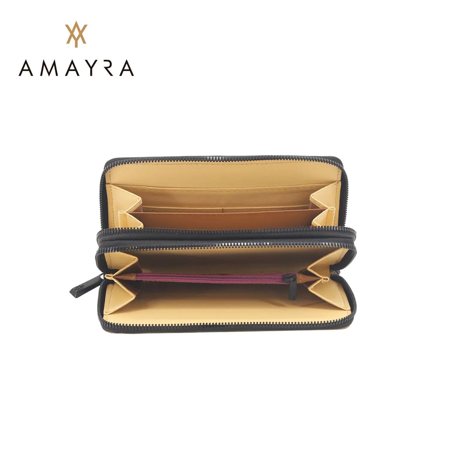 BILLETERA AMAYRA DOBLE CIERRE C/CORREA GRUESA