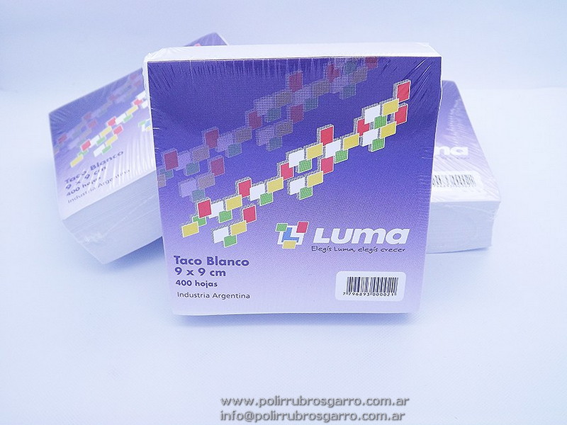 TACO 9X9 X 400 HS BLANCO LUMA
