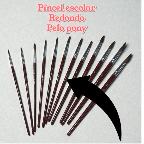 PINCEL ESCOLAR REDONDO Nº 7 PELO PONY