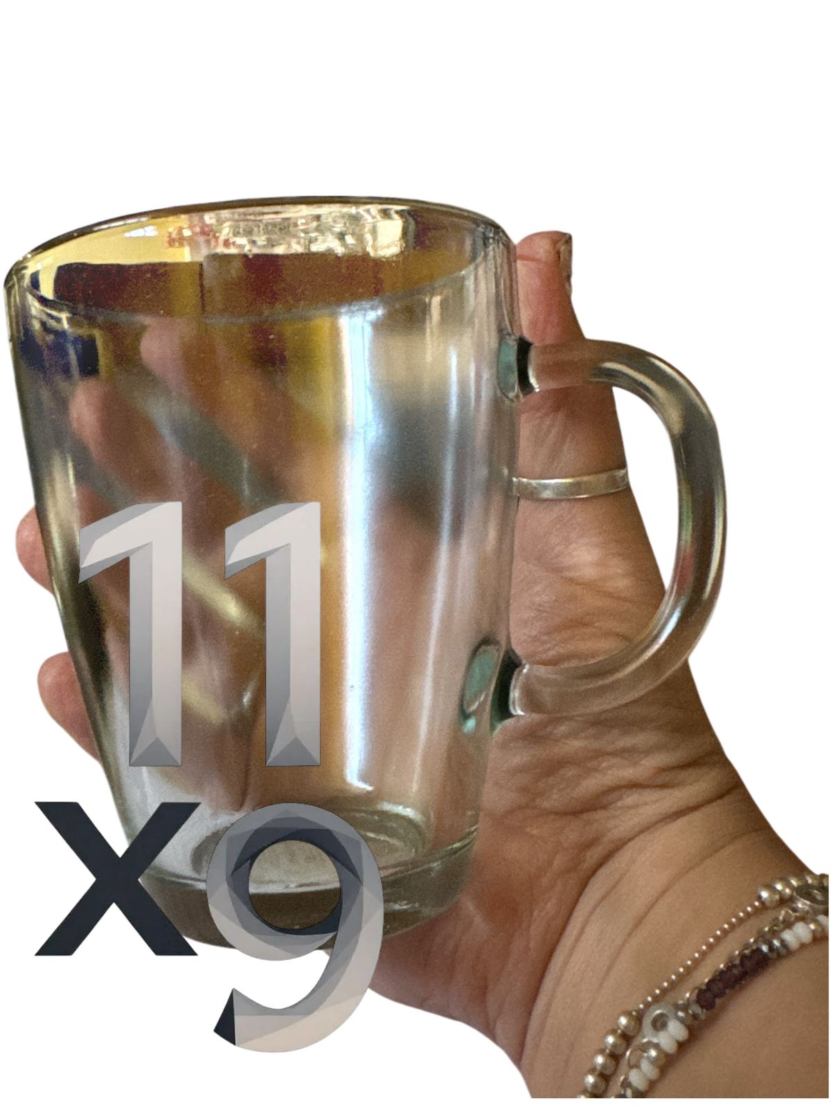 DURAX* JARRO MUG VIDRIO ARMONIA 395ML -11*9
