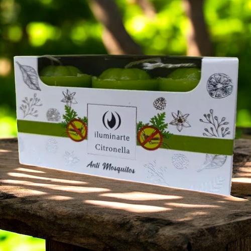 VELA AROMATICAS 5CM X 3 EN CAJA CITRONELLA