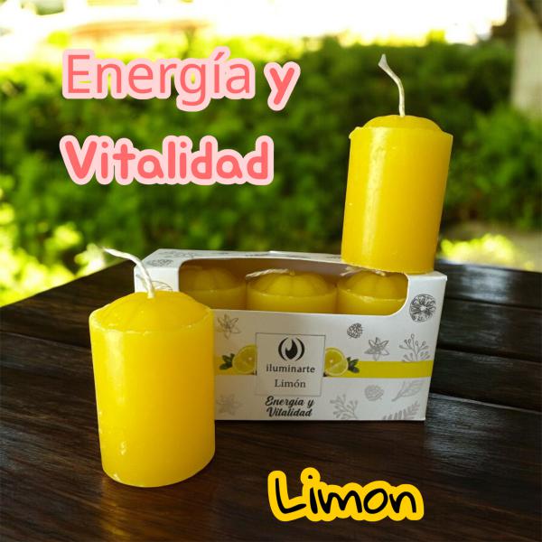 VELA AROMATICAS 5CM X 3 EN CAJA LIMON
