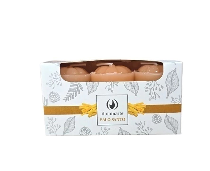 VELA AROMATICAS 5CM X 3 EN CAJA SUPER PALO SANTO