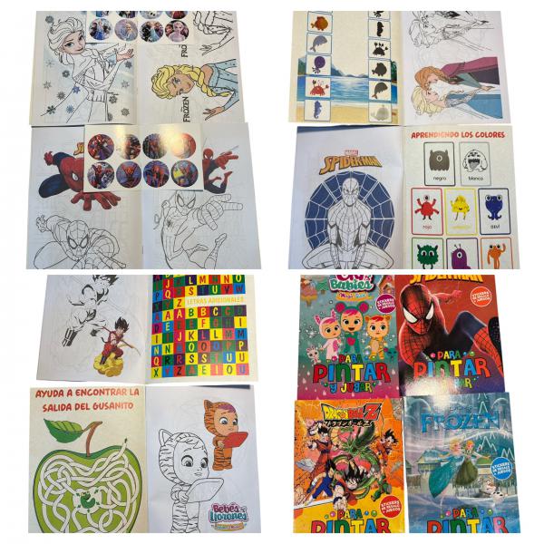 LIBRO P/PINTAR PERSONAJES C/ STICKER